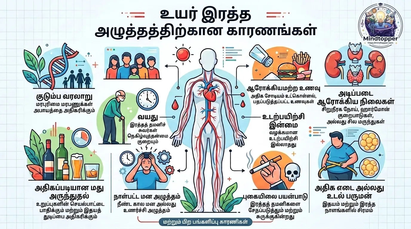 உயர் இரத்த அழுத்தம் எதனால் ஏற்படுகிறது ?